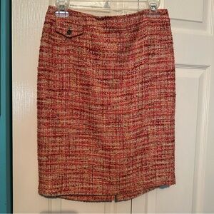 Kenar Pink and White‎ Pencil Skirt Knee-Length